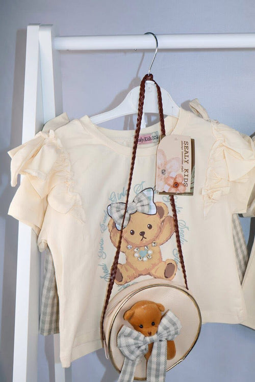 Girls top & short set with bag